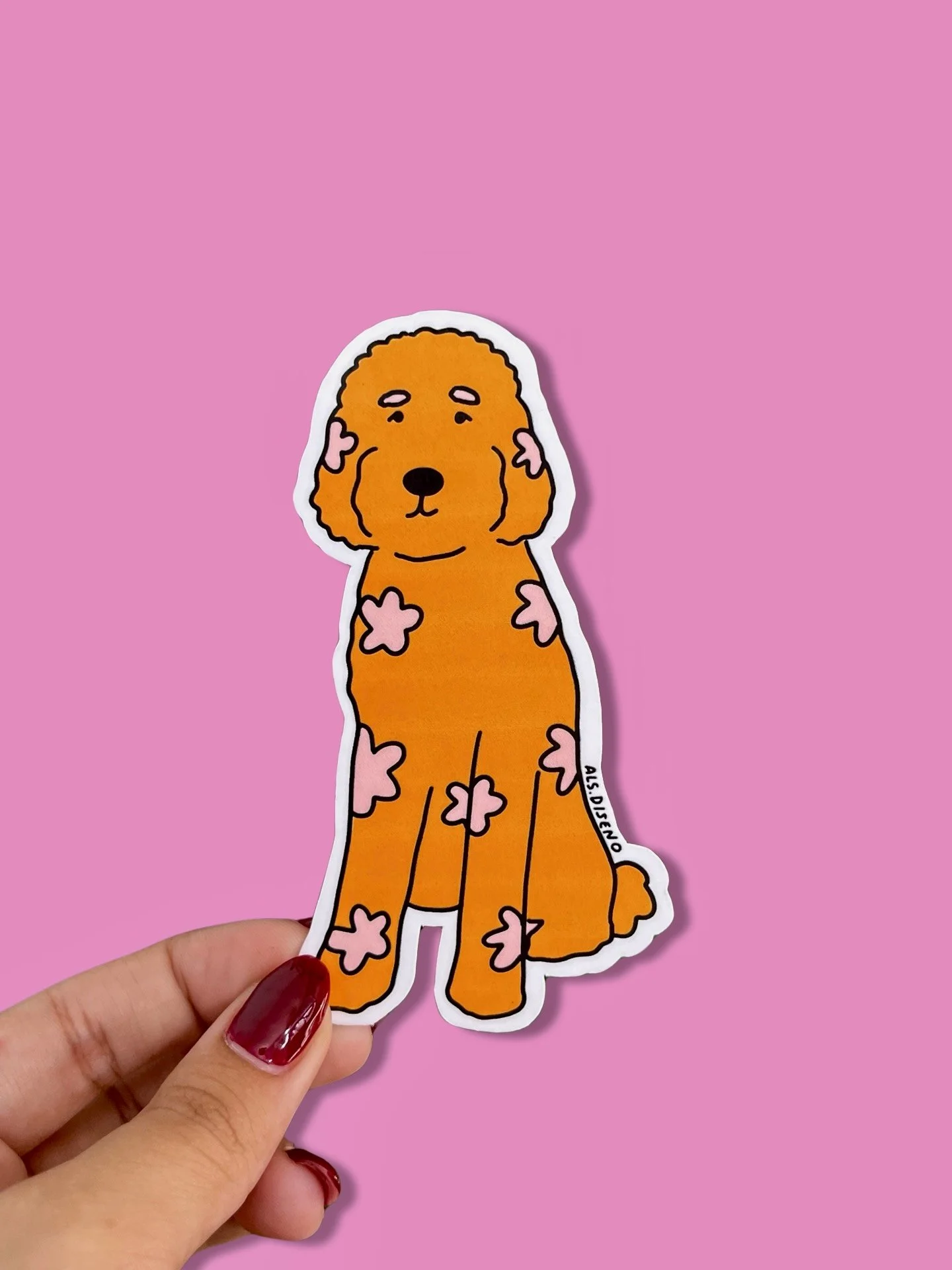Golden Doodle Dog Sticker