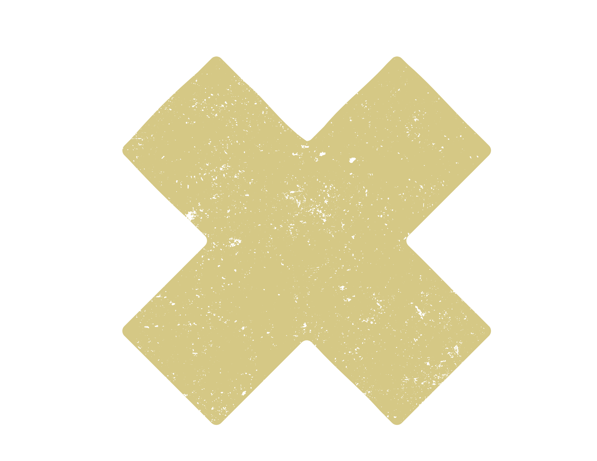 Stylized vintage gold star icon with a distressed texture on a black background.