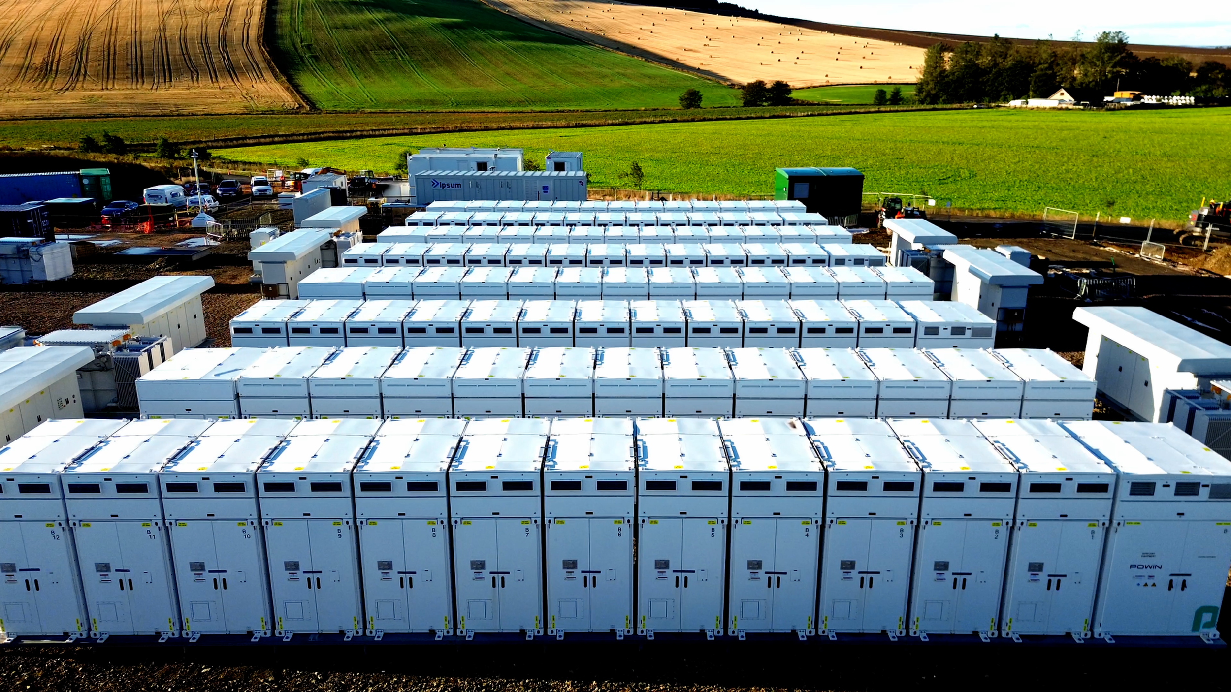 Ener-G Services battery storage units positioned on site.