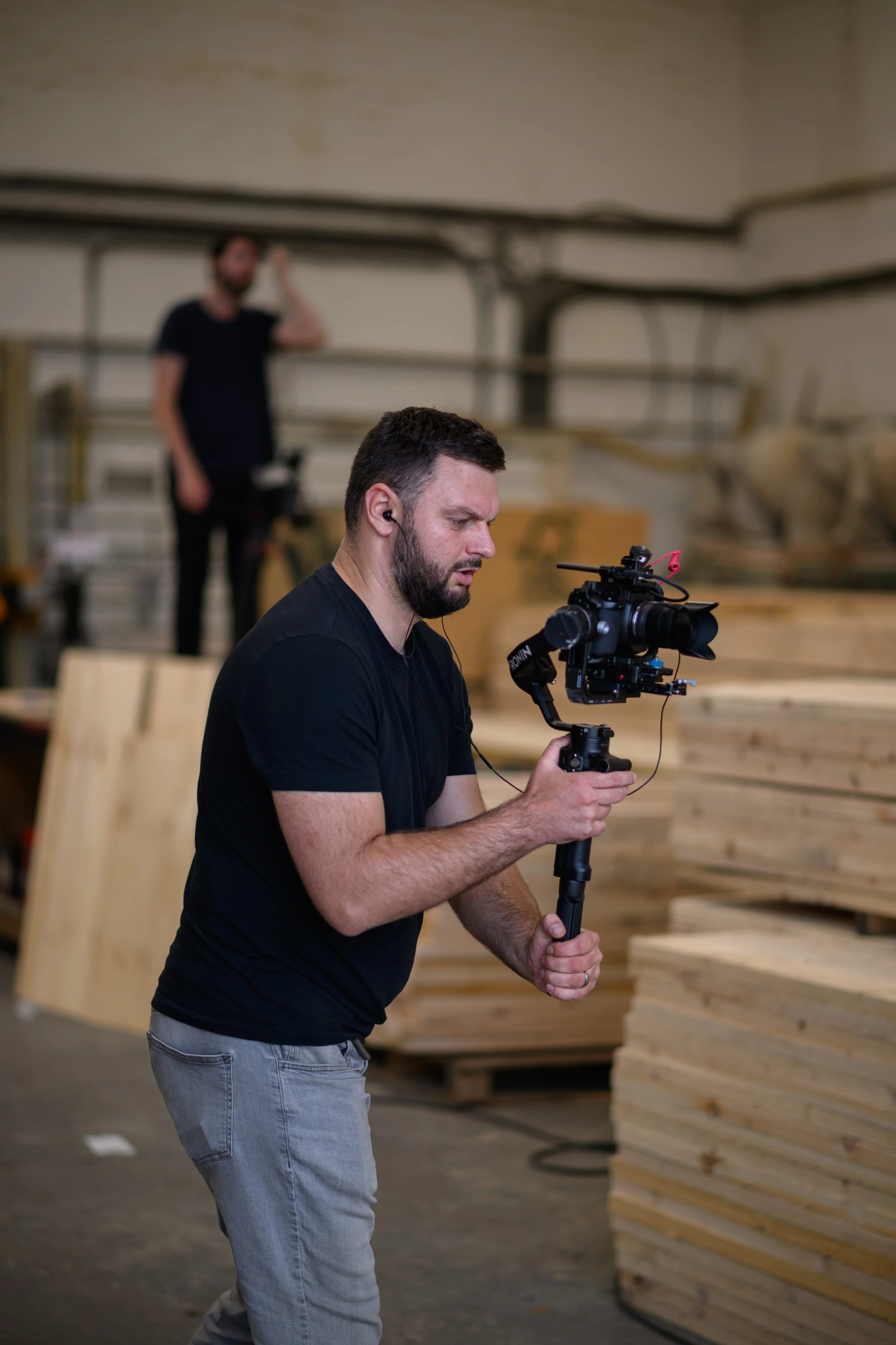 Farsight camera operator filming the AIC brand film