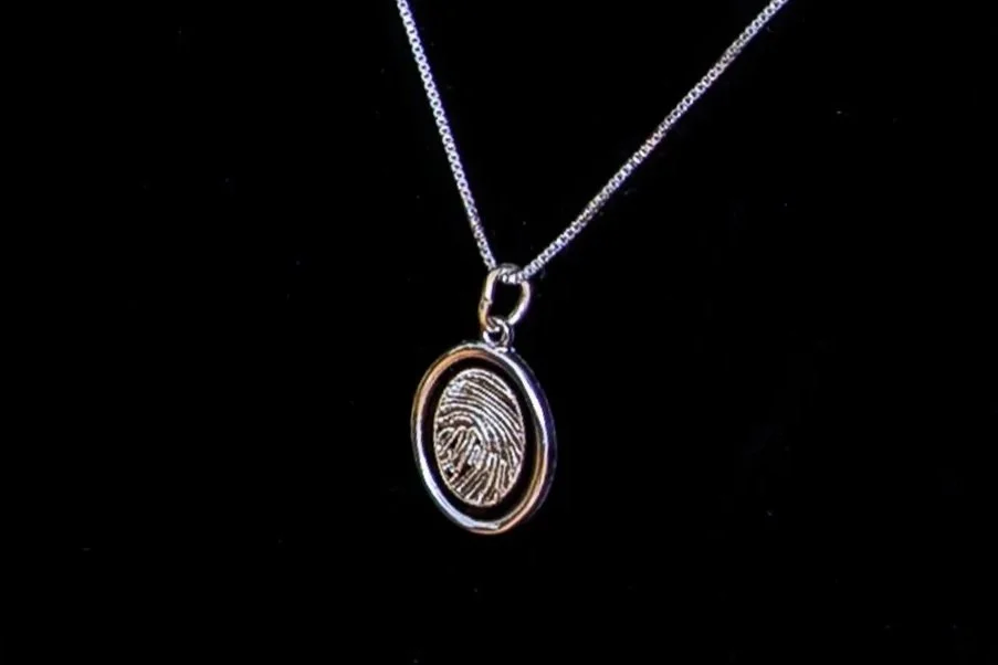 Fingerprint jewellery.