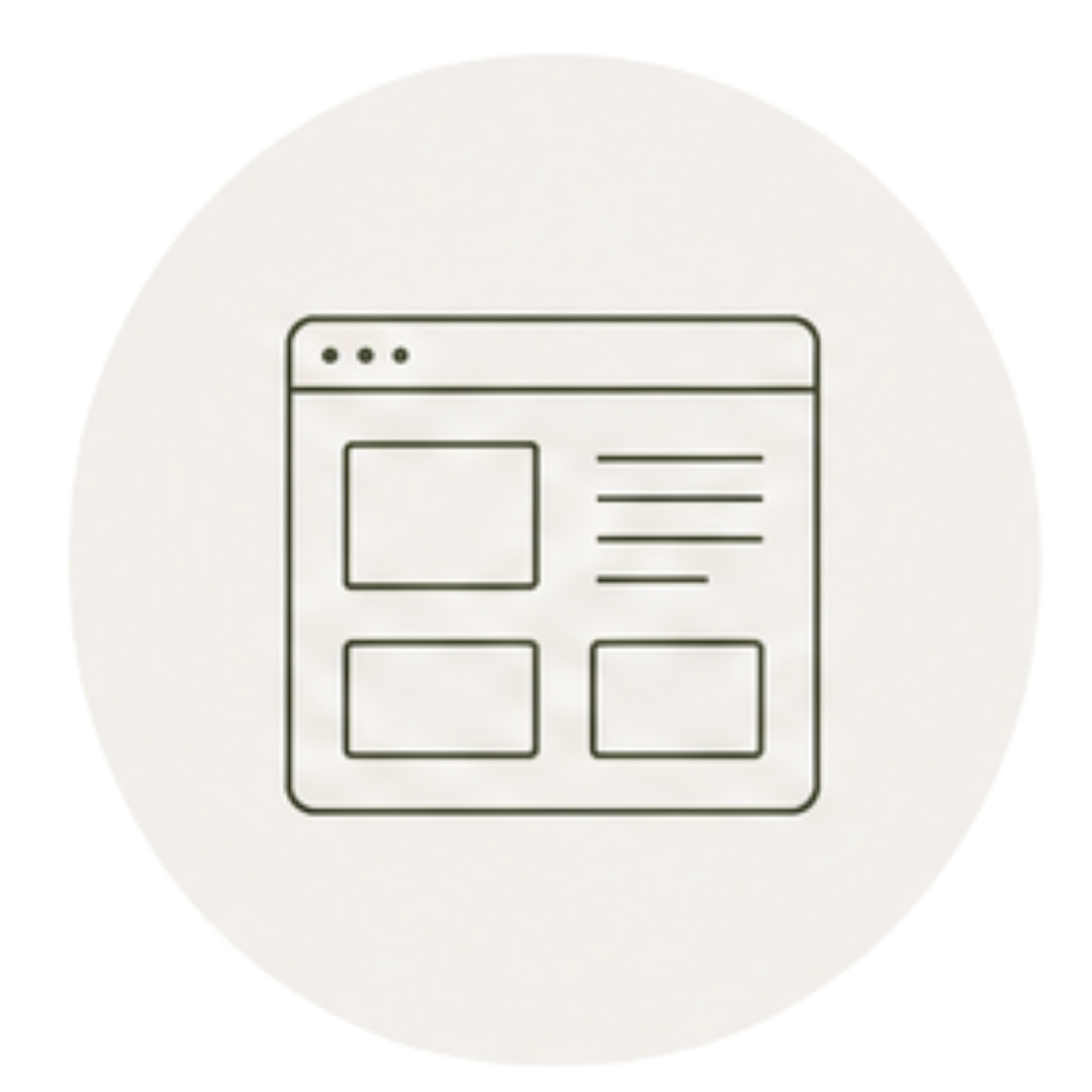 Illustration of a computer window with loading bars and interface elements on a white background.