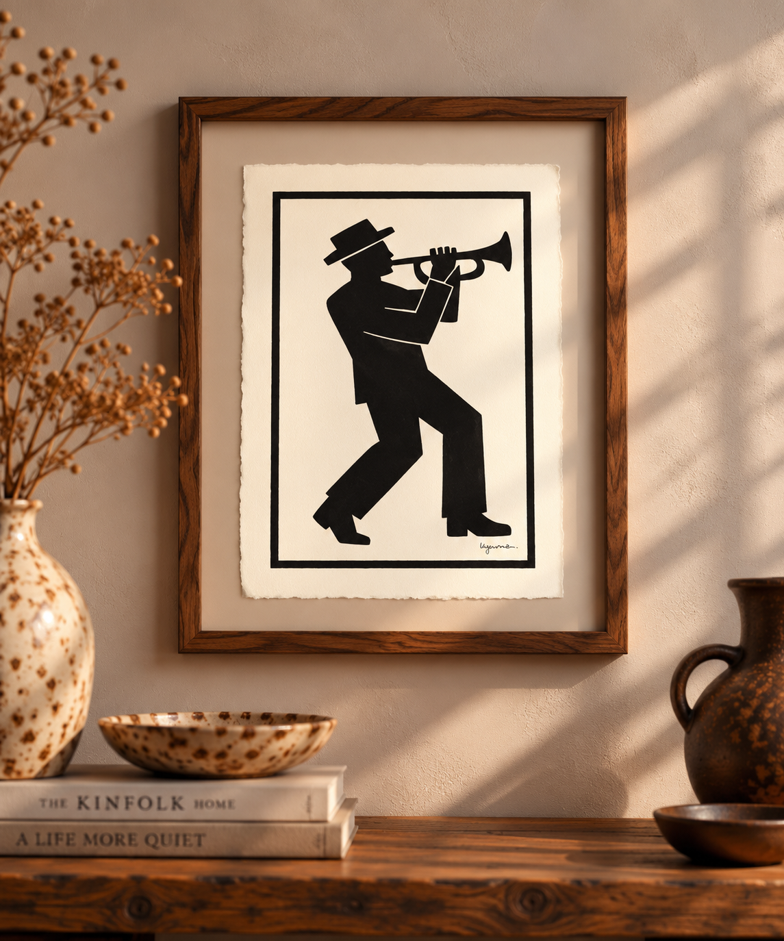The Trumpet Man | Original Ink Artwork
