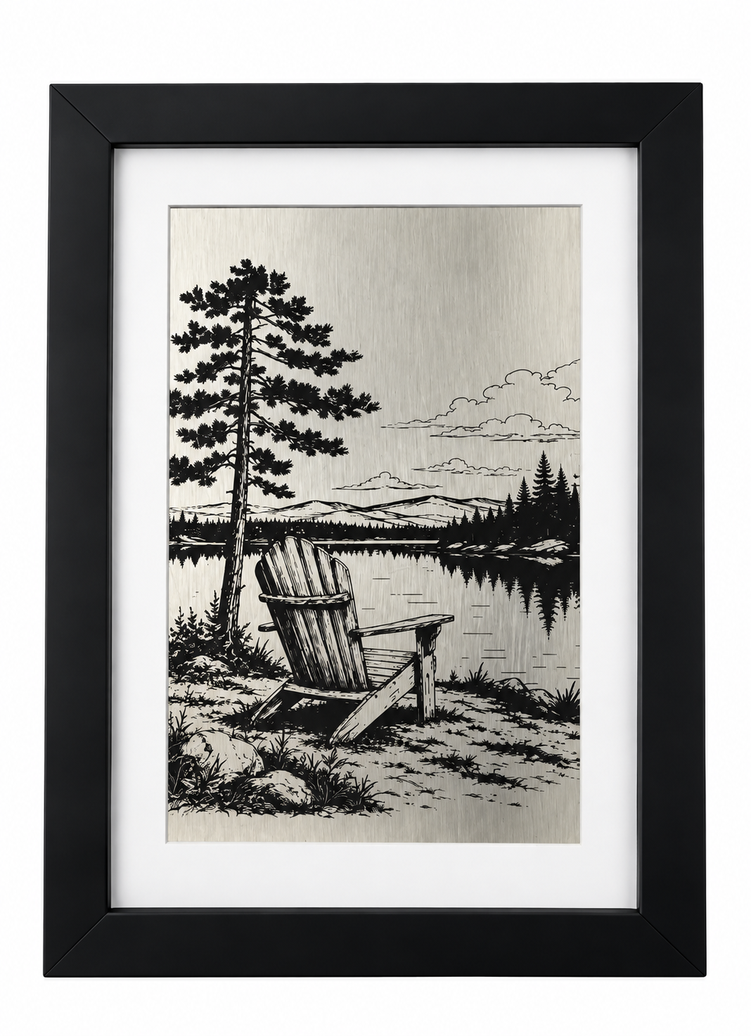 Framed Silver Lakeside Landscape.png