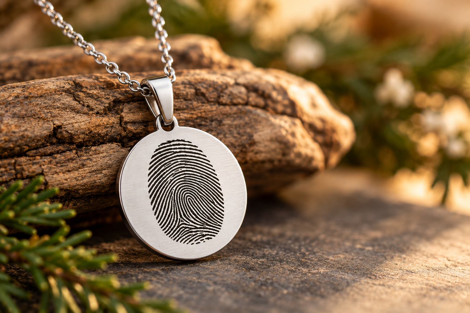Stainless Fingerprint Necklace / Pendant