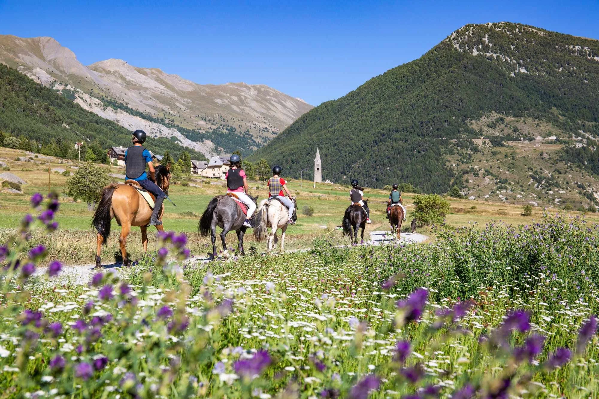 Balade à cheval dans le massif du Queyras, près du Centre équestre de Ceillac