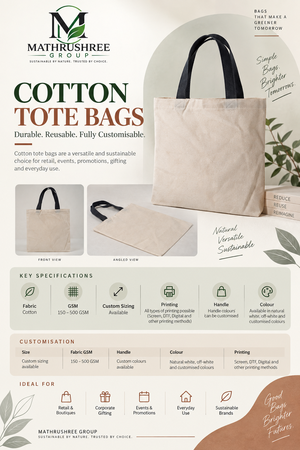 Cotton - Tote bags