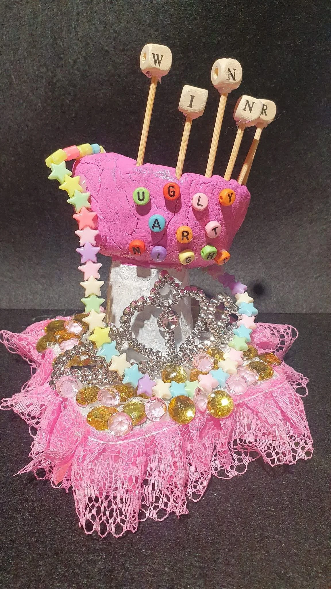 The Ugly Art Party trophy