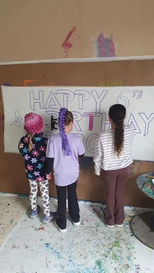 Birthday party at Paint & Play