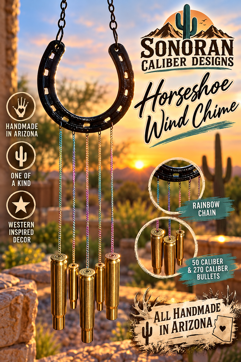 Horseshoe wind chime 270caliber