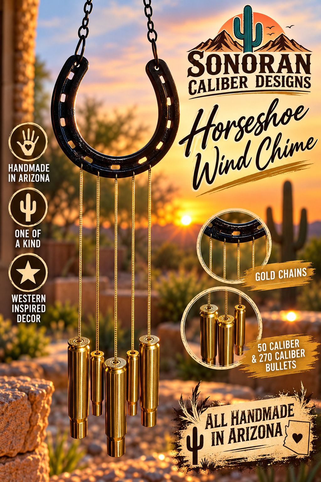 Horseshoe wind chime 270caliber