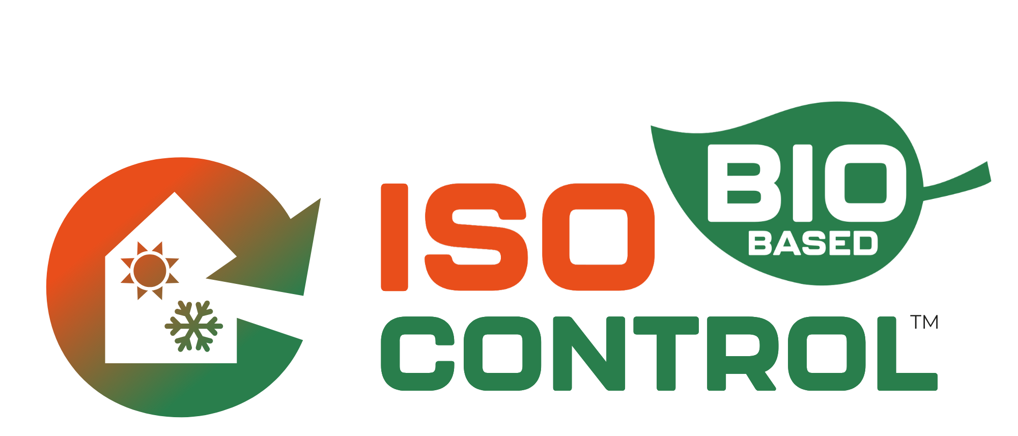 Logo with a circular arrow, house icon with sun and snowflake symbols, and text reading 'ISO BIO BASED CONTROL' indicating environmentally friendly pest control products.