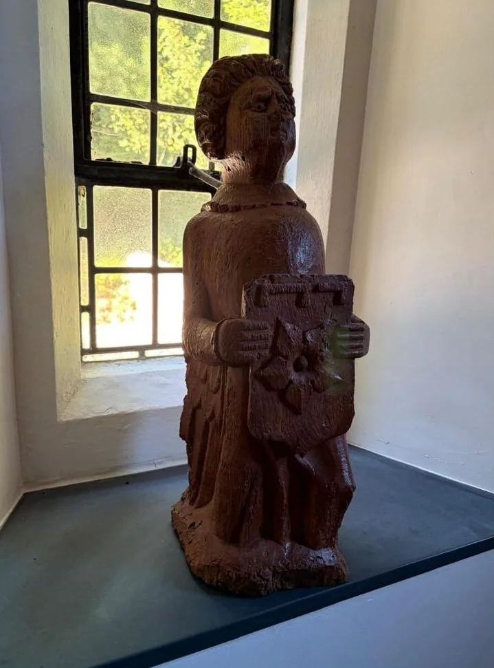 Tarnished & Dull 500 Year Old Wooden Statue Before Laser Cleaning