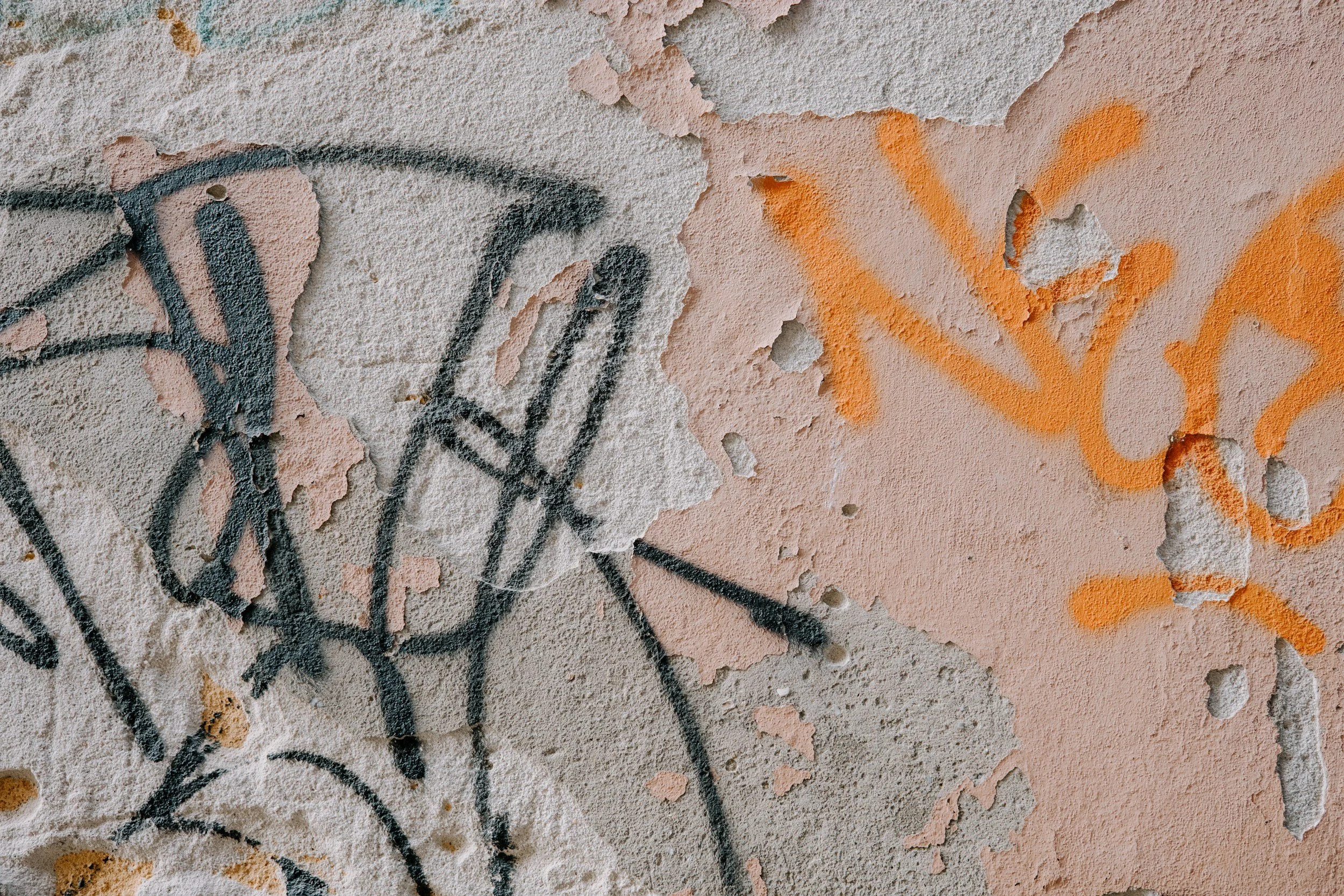 Graffiti writing on wall