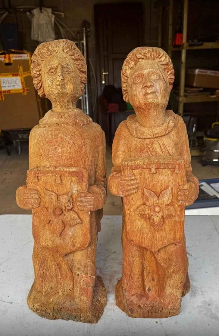 Restored 500 Year Old Wooden Statues After Laser Cleaning