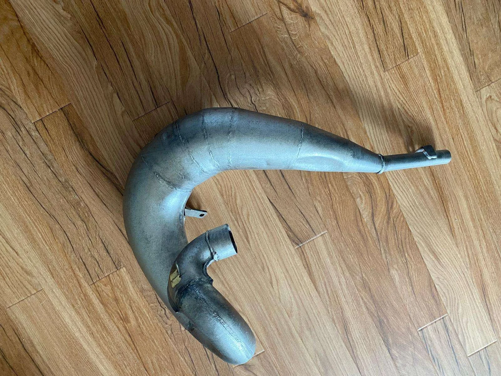 2 Stroke Motorbike Exhaust After Laser Cleaning Restoration