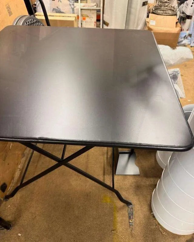 Metal Table After Laser Cleaning Restoration