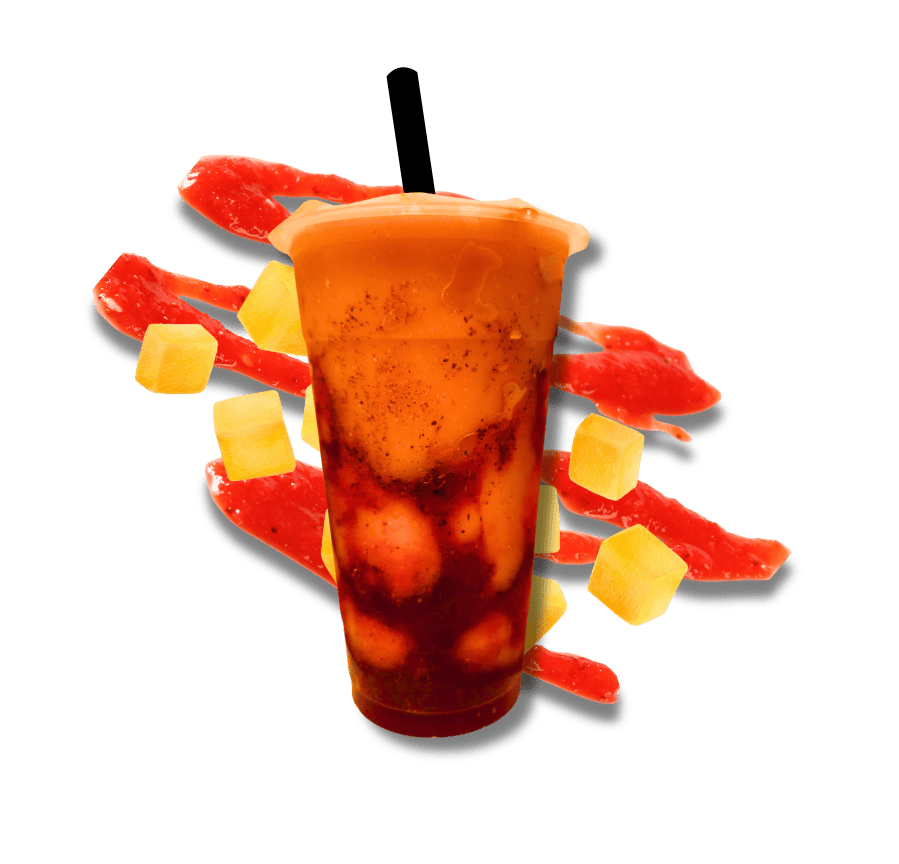 A cold, refreshing fruit and chamoy drink from Que Churro, a local favorite in South Texas.