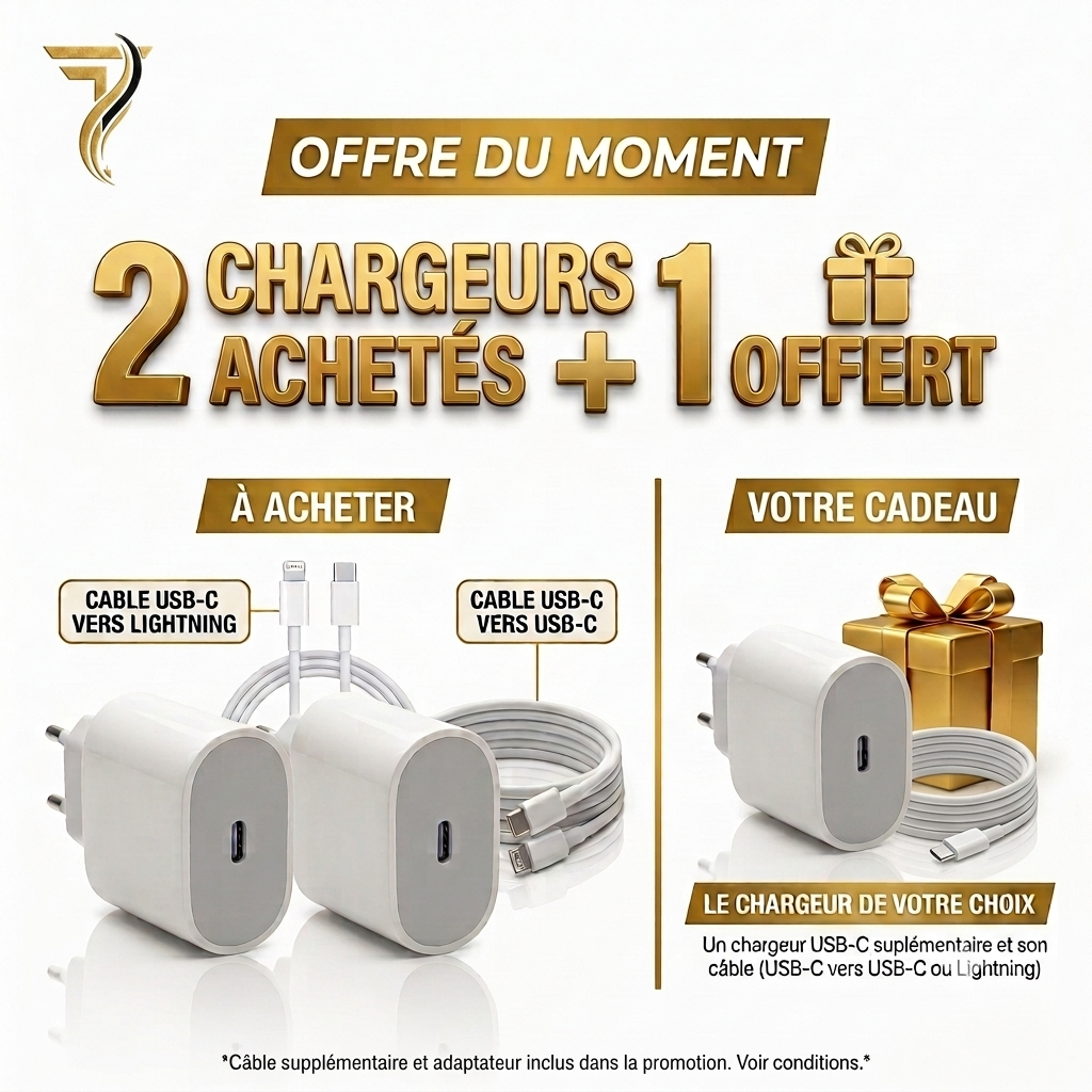 PROMOTION - Lot Pack Chargeurs 2+1 Gratuit