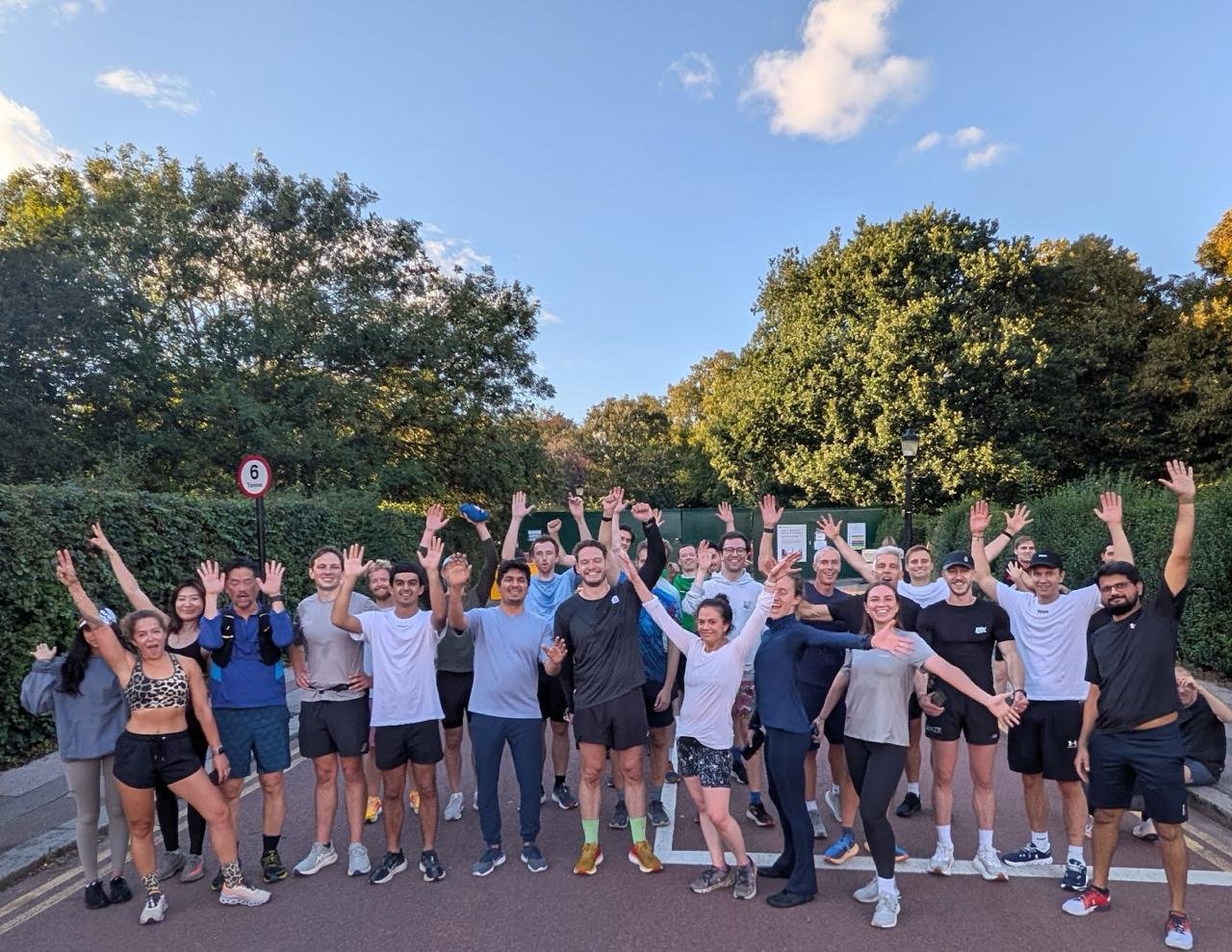 Seed Run runners celebrating running 5k to raise money for Ukraine