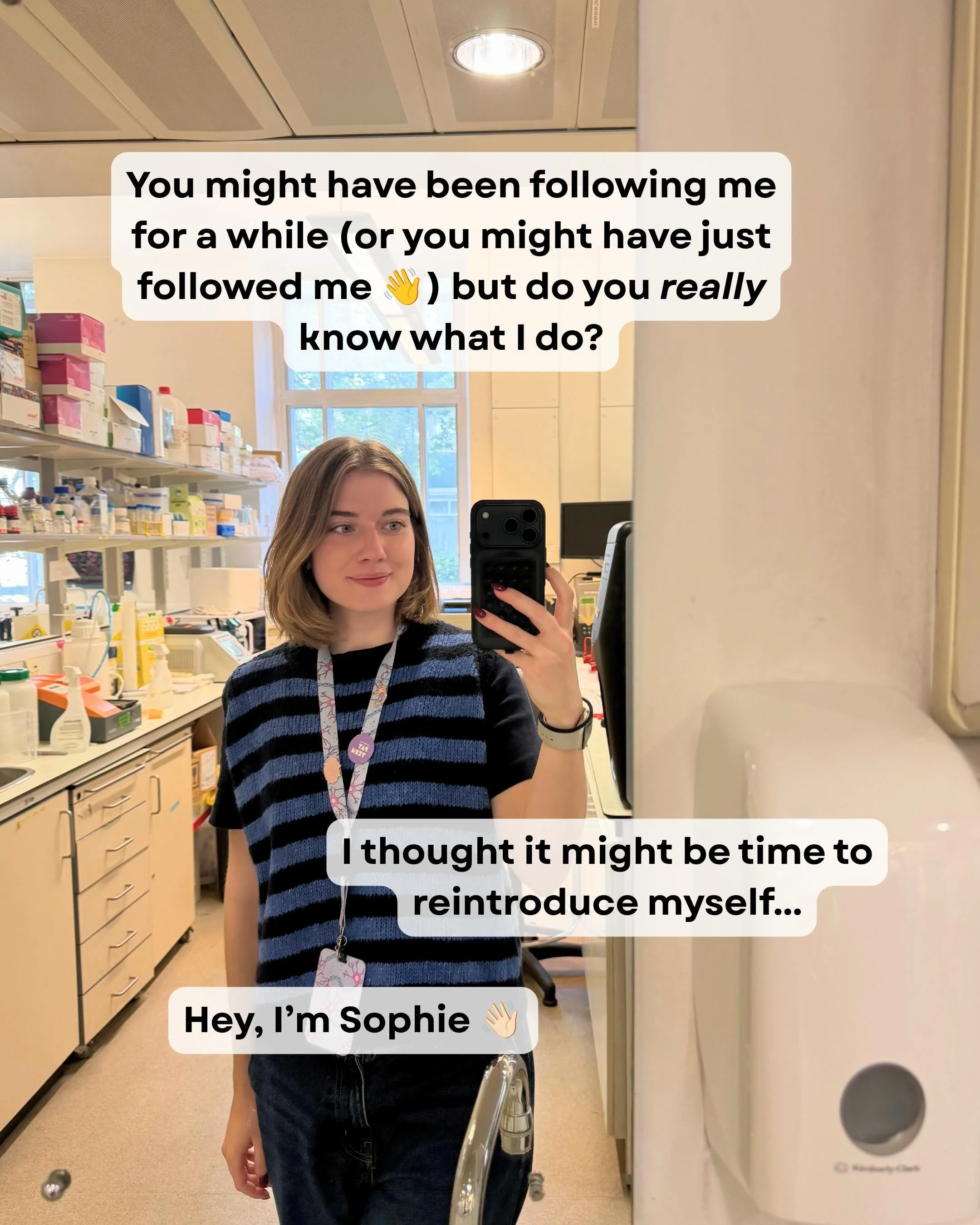 Hey 👋🏼 thought it was time to do a reintroduction! Introduce yourself in the comments and say hi ☺️ 

#womeninstem #phdstudent #science #neuroscience