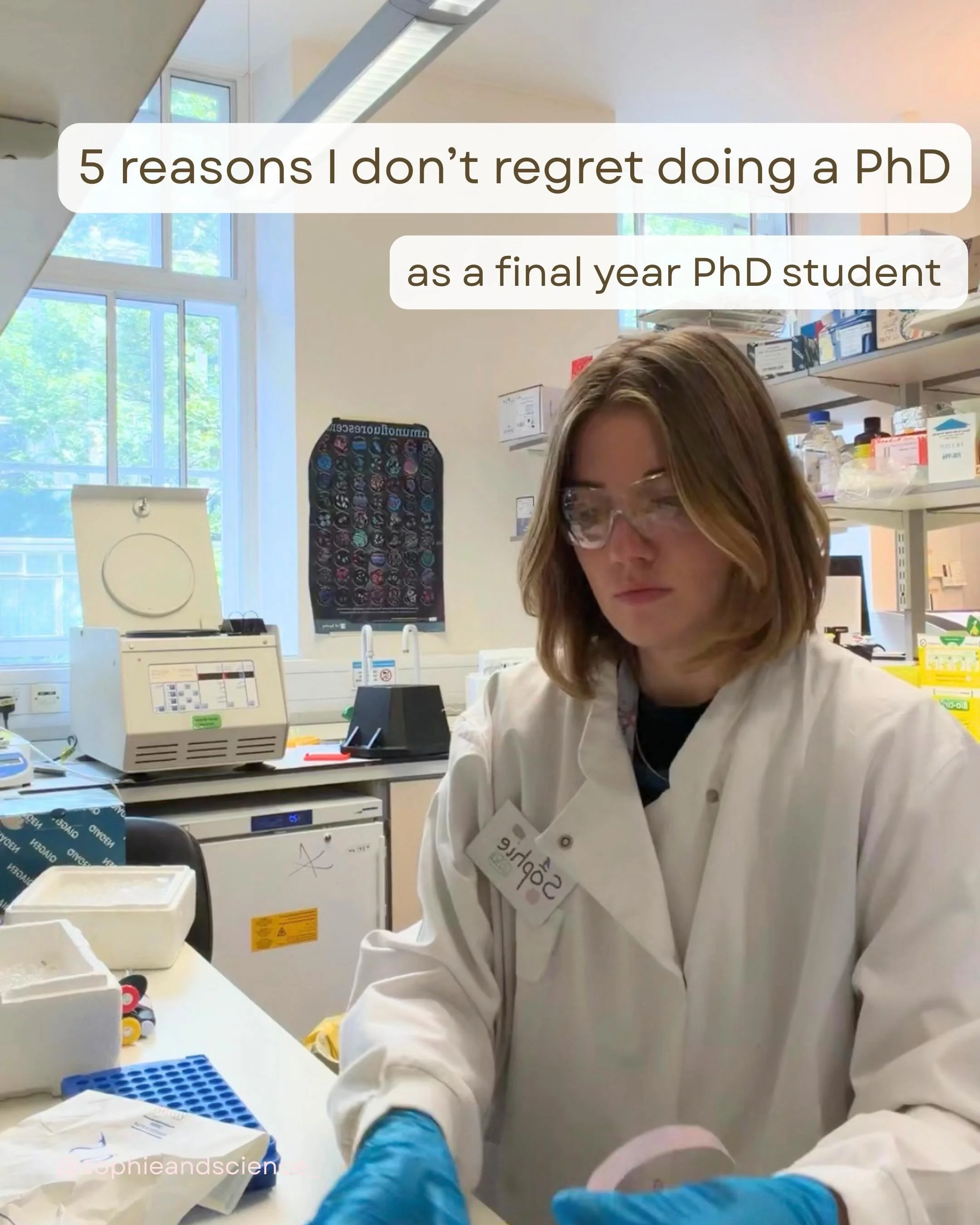 Why I don&rsquo;t regret doing a PhD even though it&rsquo;s definitely not always been easy 📝🧠🥼 is there anything you would add? 

#phdstudent #phdadvice #science #phd #neuroscience