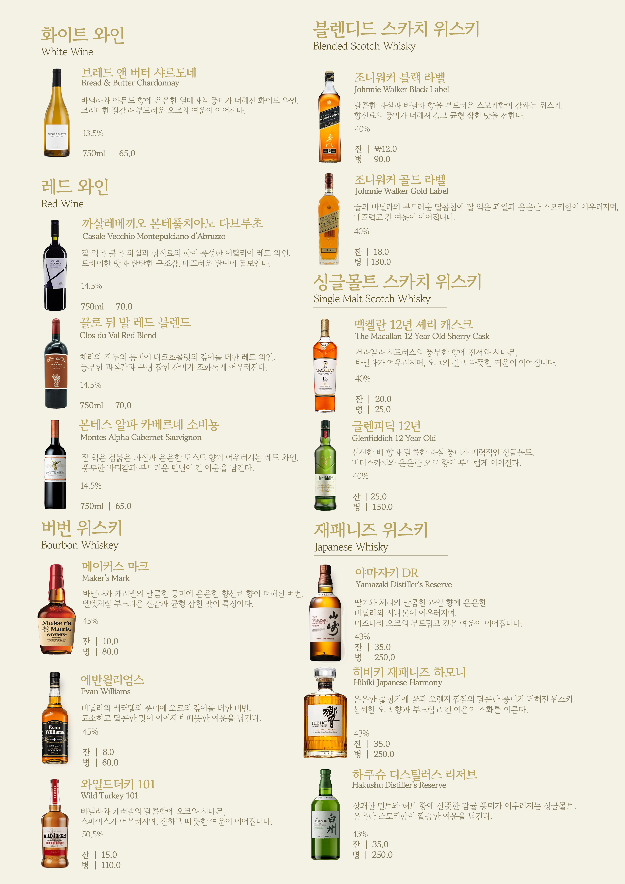 Hanwoojeong Myeongdong Korean BBQ Alcohol Menu 2.png