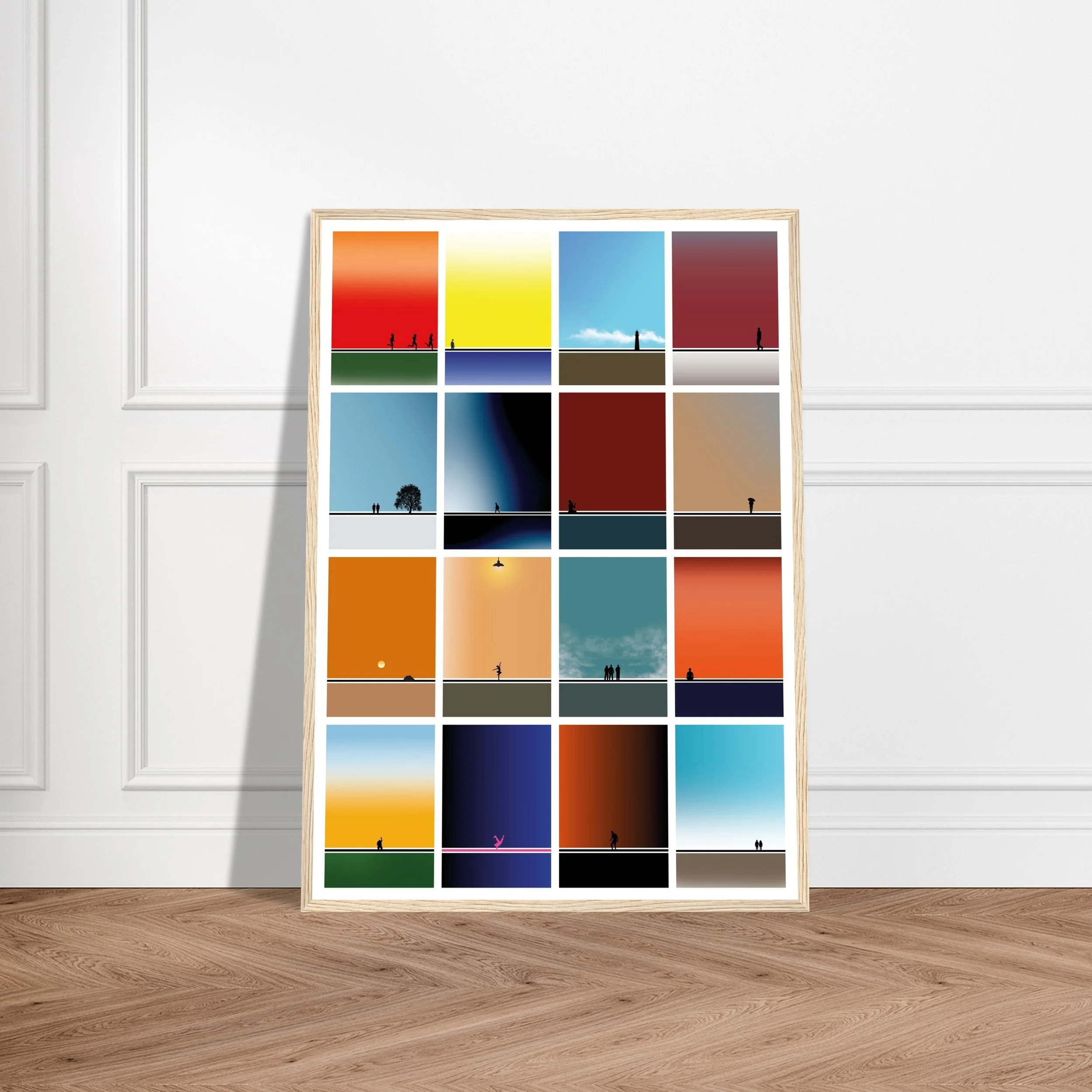 Silhouette framed Poster 50x70 cm