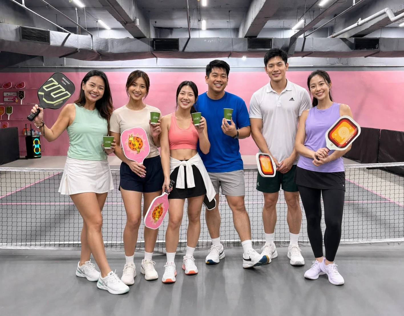 Singles meeting at a Match and Mingle pickleball event in Singapore