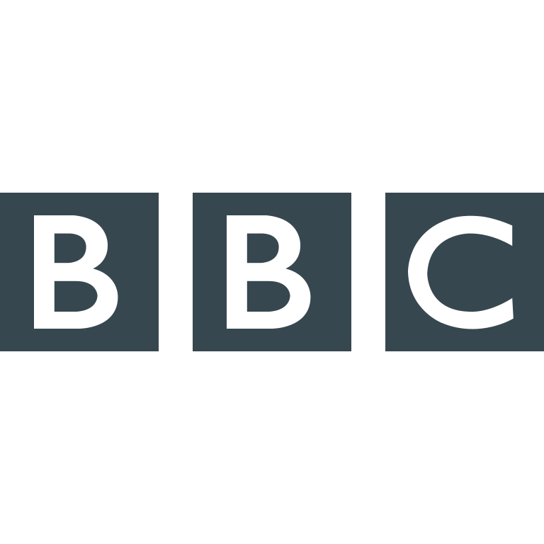 BBC logo with three black squares containing the letters B, B, and C in white.