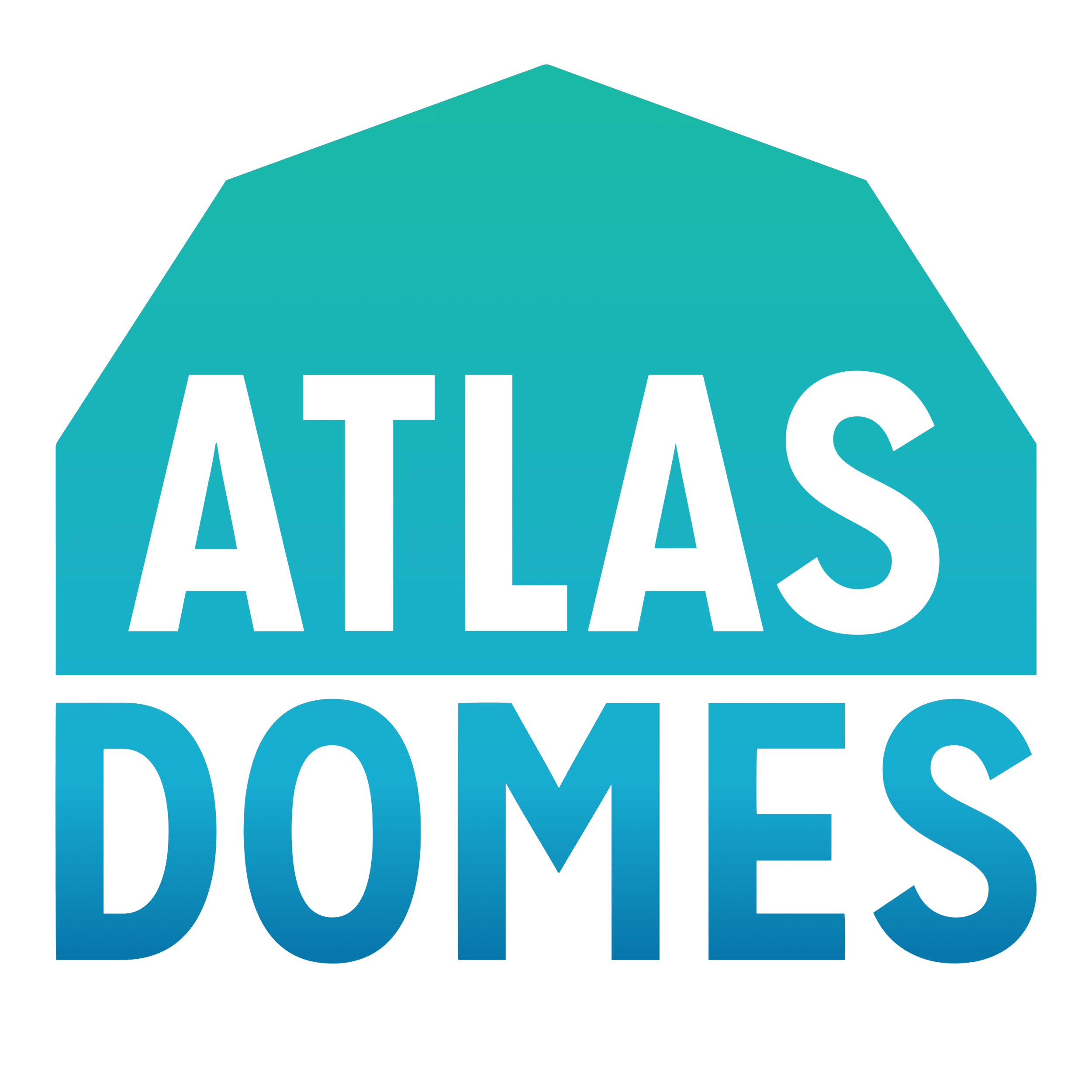Logo for Atlas Domes, the dome building and event hire company.