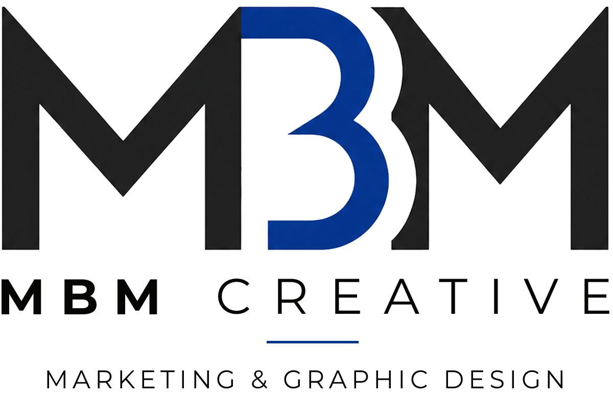 A stylized logo with the characters 'MBM' in black and white, with the center 'B' in blue.