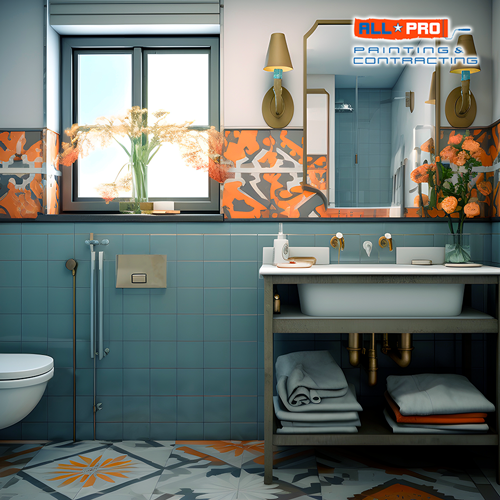 Bathroom Walls Painting in Raleigh