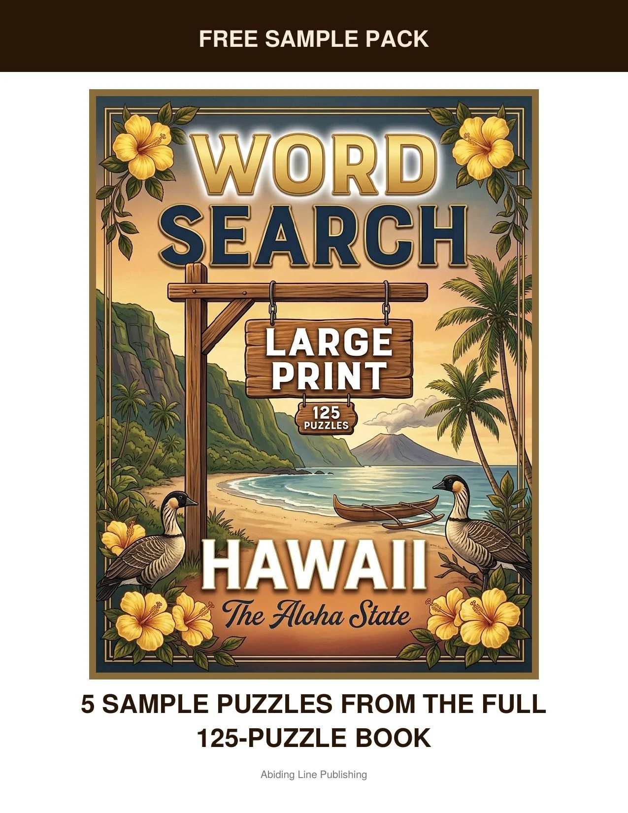 Hawaii
Take it for a spin first — this free sample pack pulls five real puzzles straight from the pages, inspired by ocean breezes, hibiscus blooms, and island afternoons, so you know just what you're getting. The type is large and the layout is uncl
