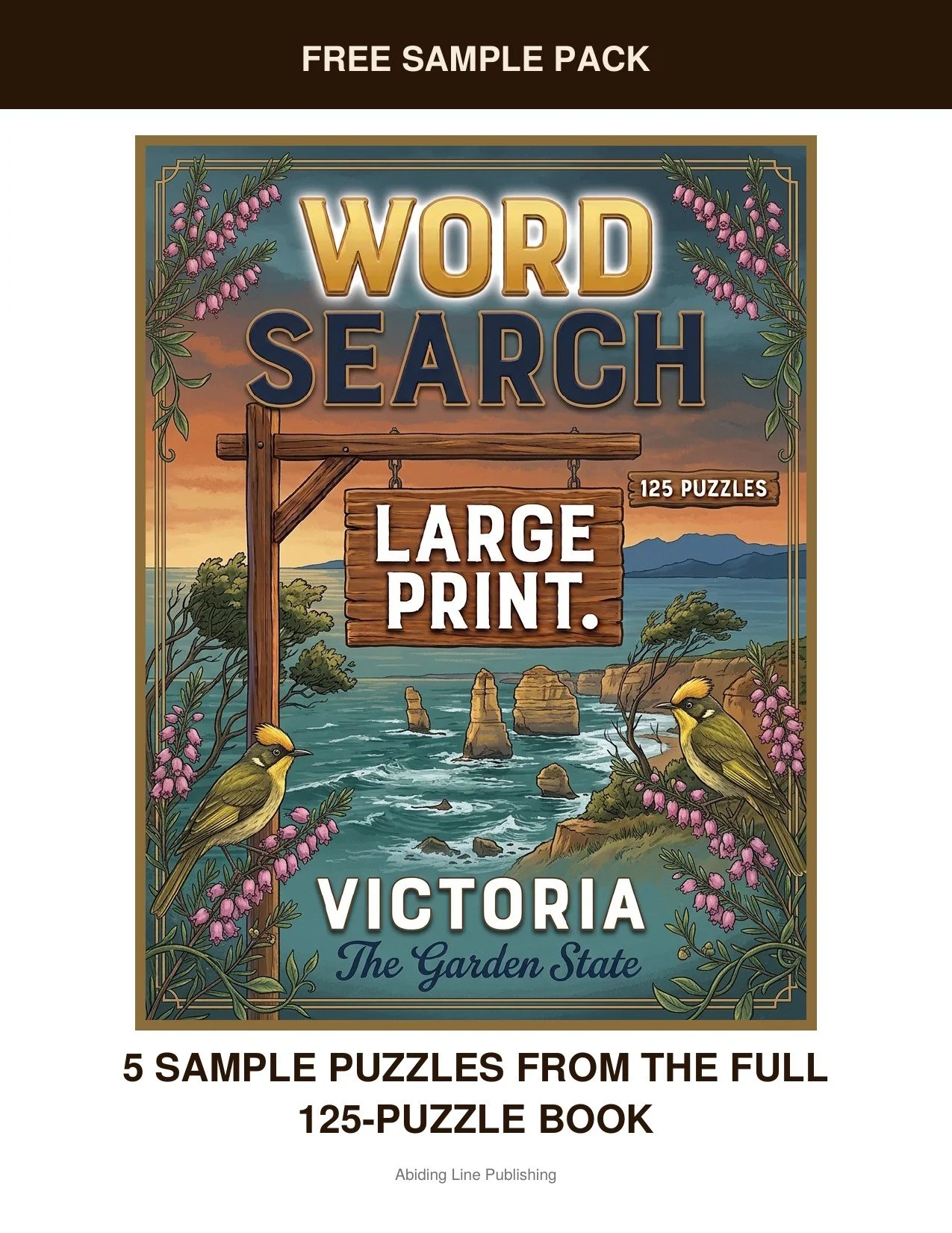 Victoria
Across Victoria: five real puzzles from that world are yours free in this sample pack, pulled straight from the pages of the full book. Printed large and clear, just like every puzzle in the full book, so you know exactly what you're getting