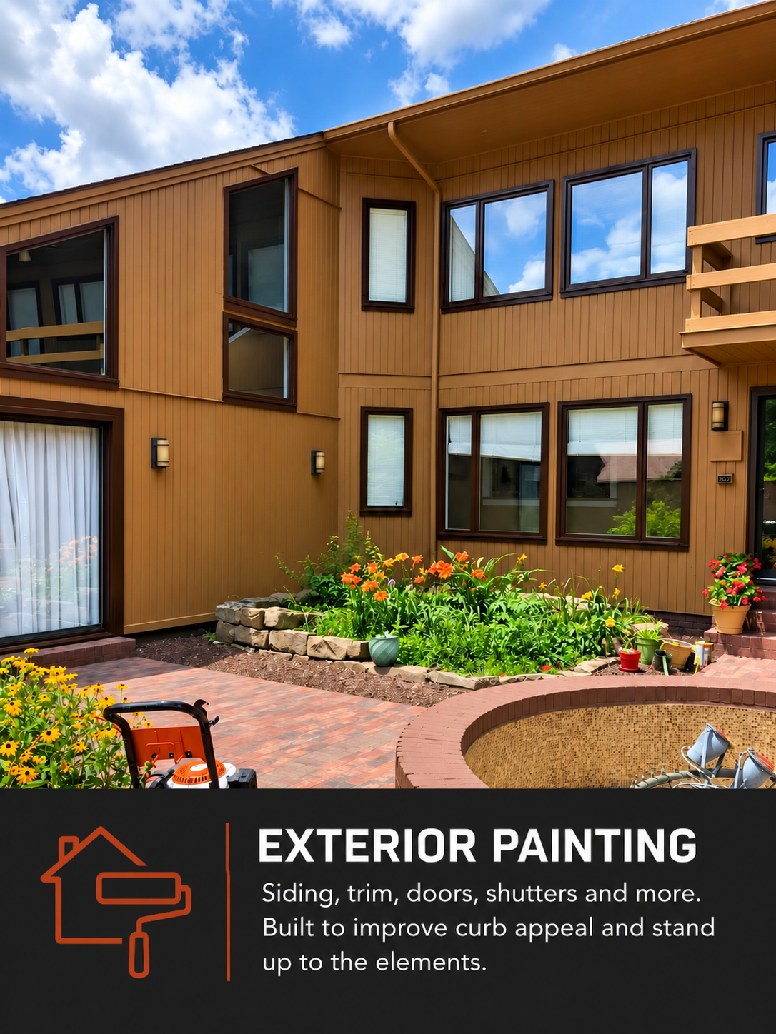 A pressure washed and painted home completed by The Painters in Pikeville, KY.