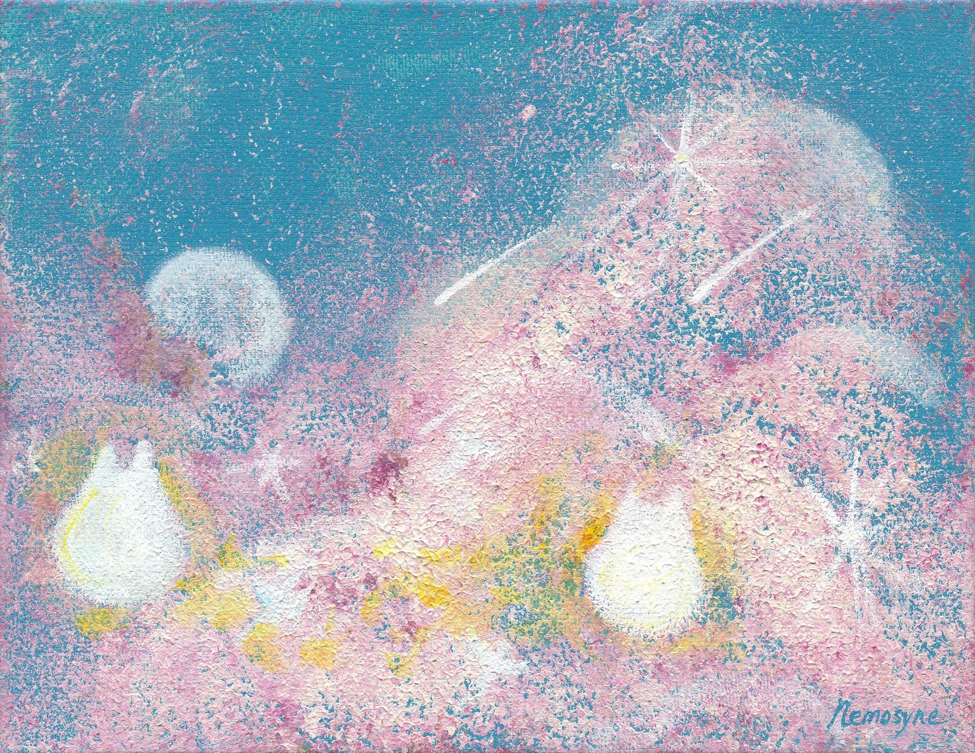 溫柔與未知並存, 35x27cm, 壓克力顏料、畫布, 2026 / ( 私人收藏 )