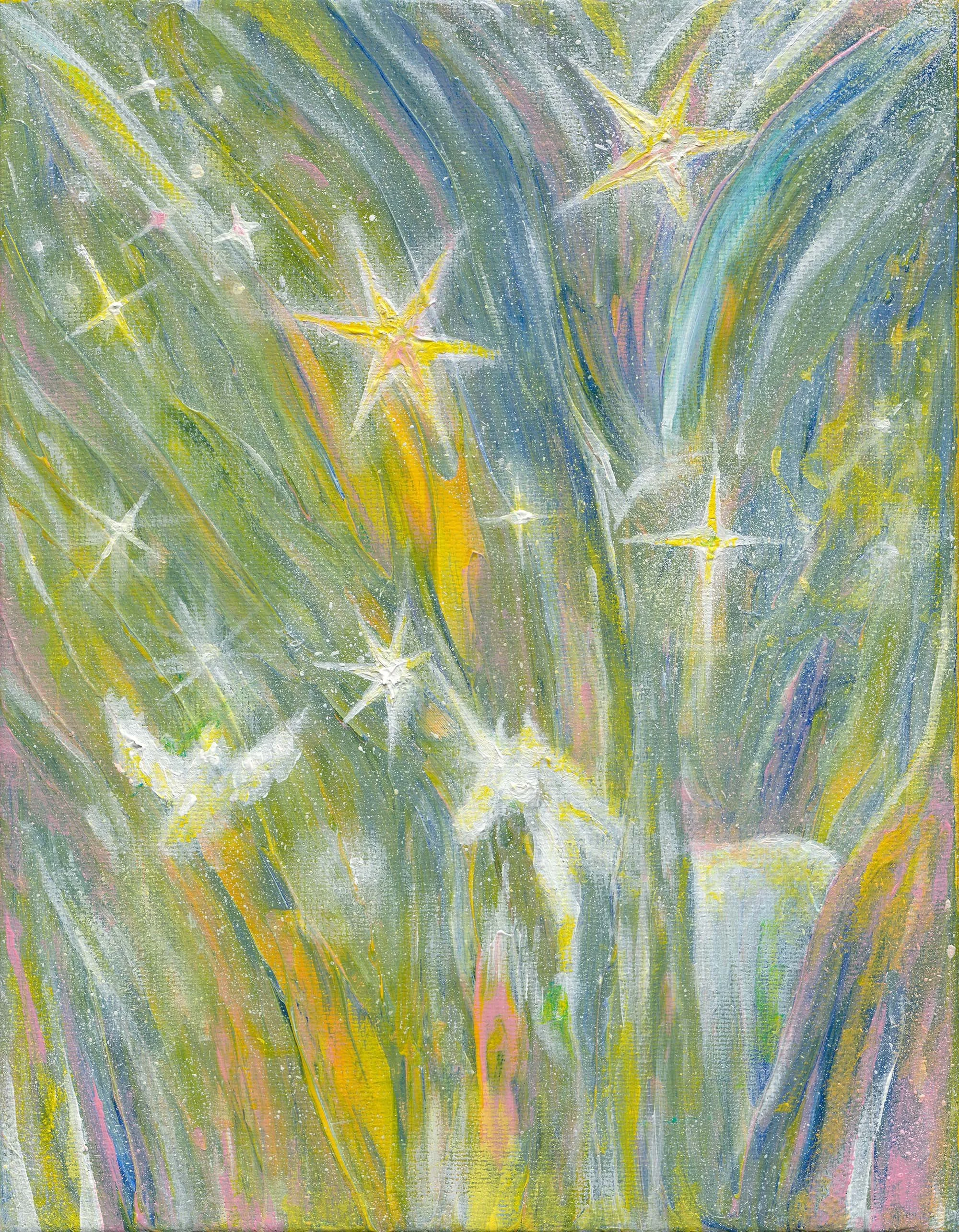 我們在一起, 35x27cm, 壓克力顏料、畫布, 2024 / ( 私人收藏 )