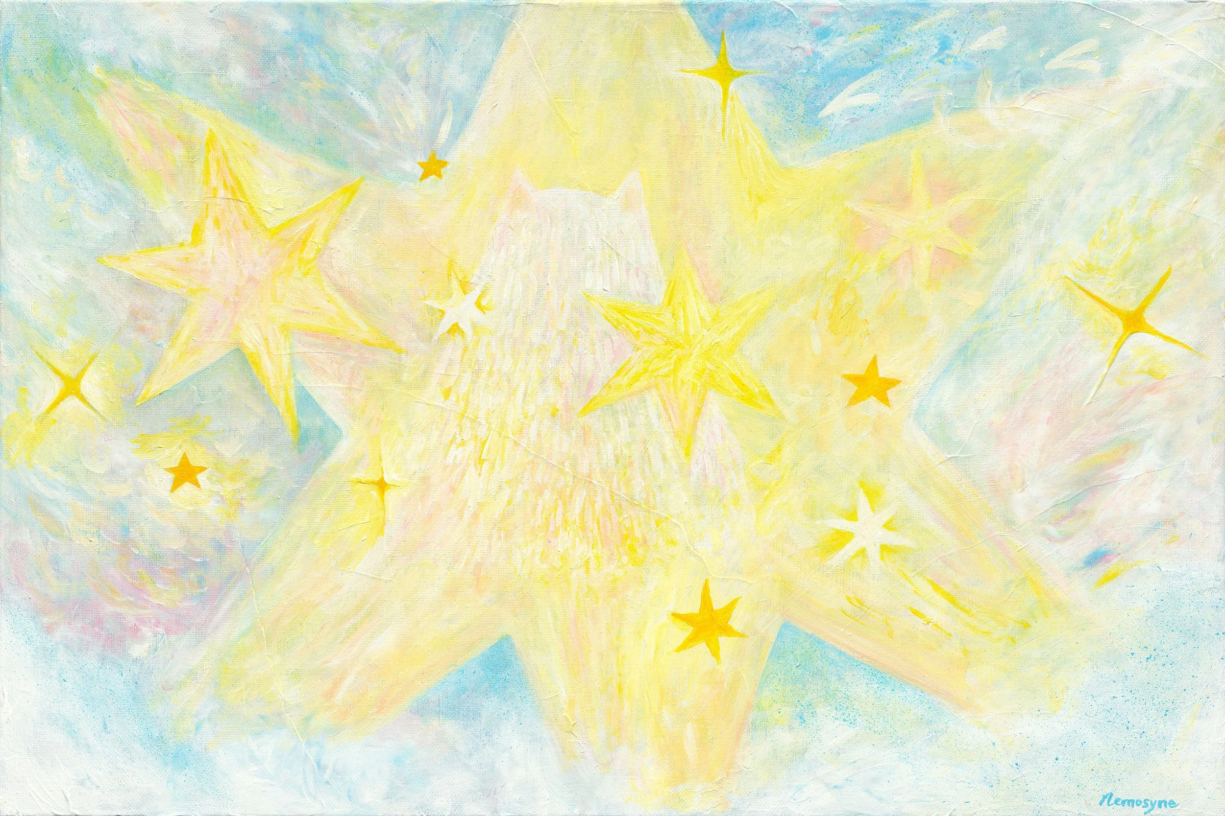 祈福, 90x60cm, 壓克力顏料、畫布, 2024