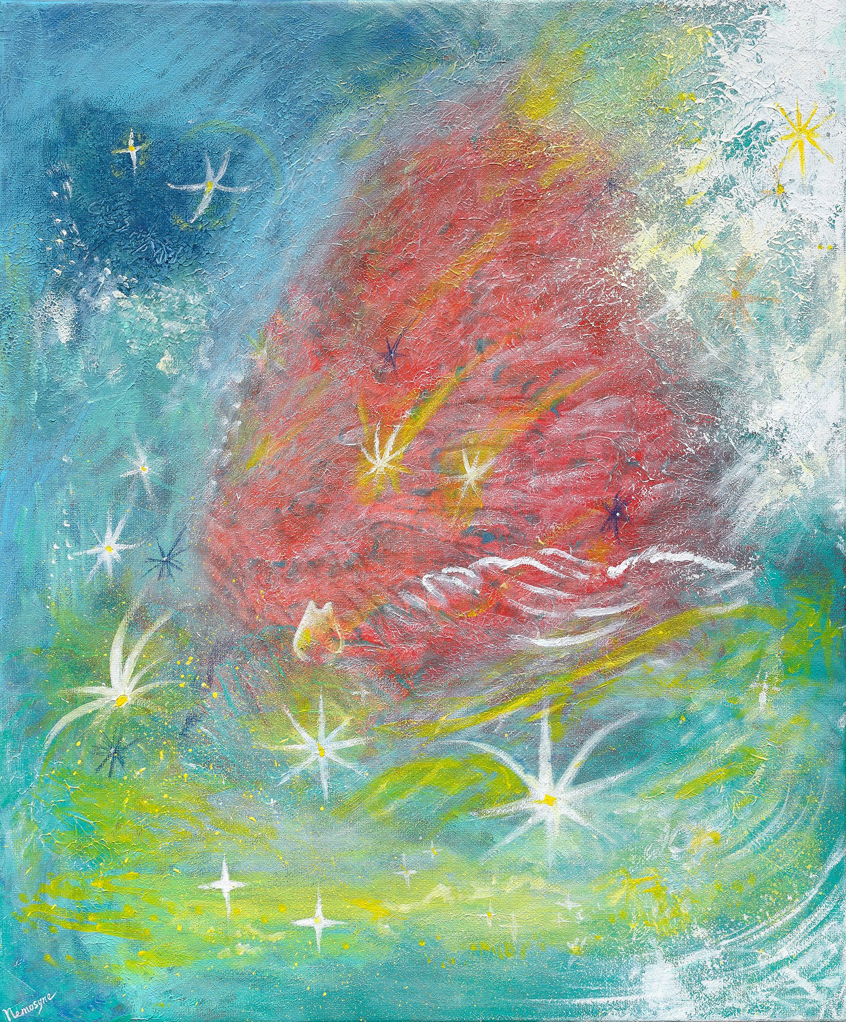 心的勝利, 72.5x60.5cm, 壓克力顏料、畫布, 2025