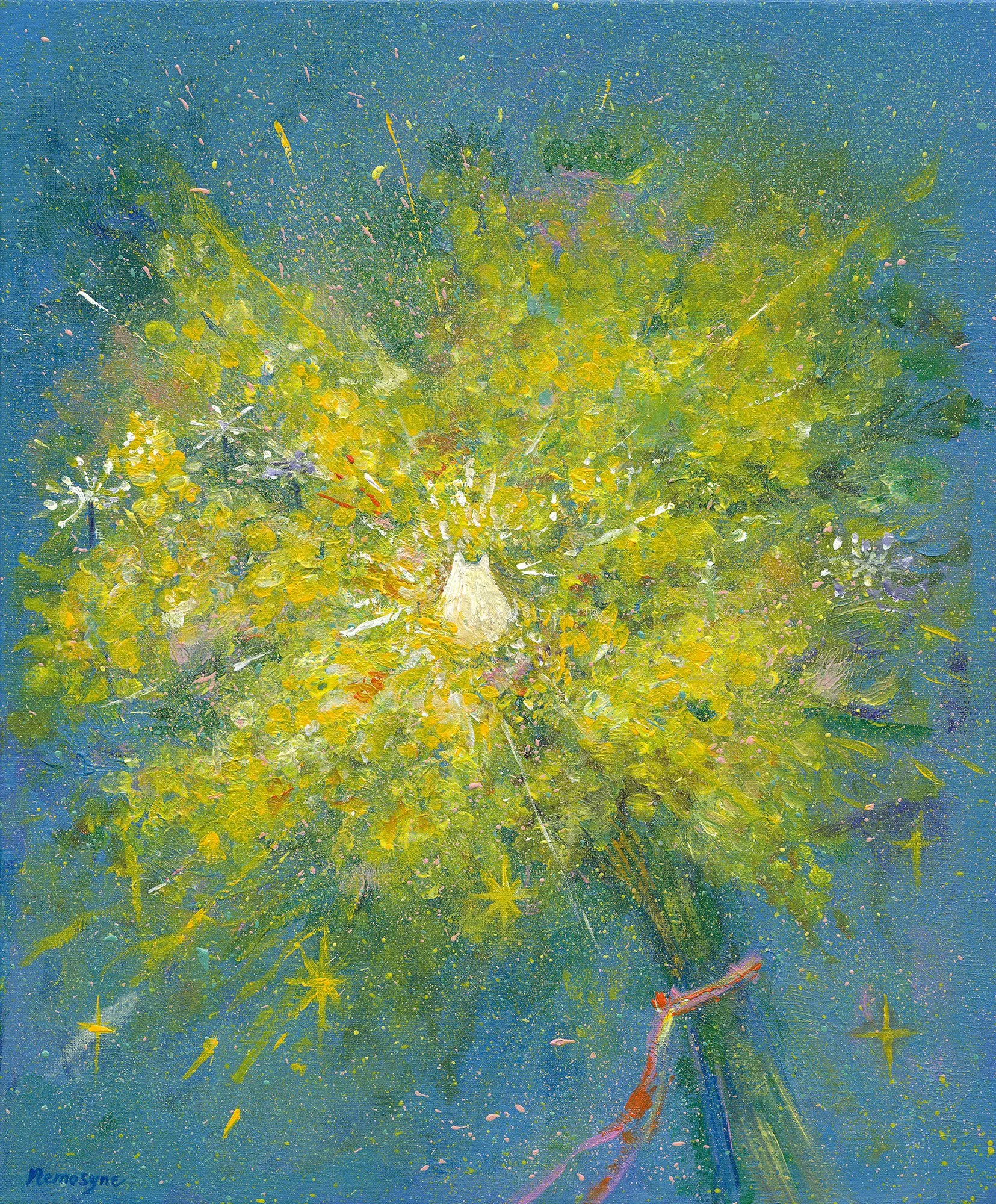 握在手裡的幸福, 45.5x38cm, 壓克力顏料、畫布, 2024 / ( 私人收藏 )
