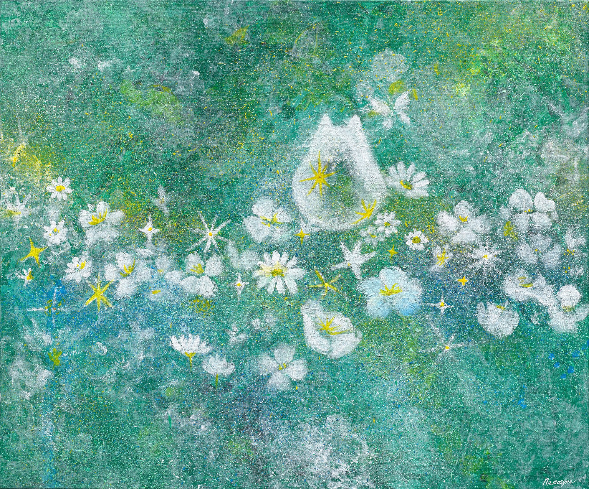 花神之地, 72.5x60.5cm, 壓克力顏料、畫布, 2025 / ( 私人收藏 )