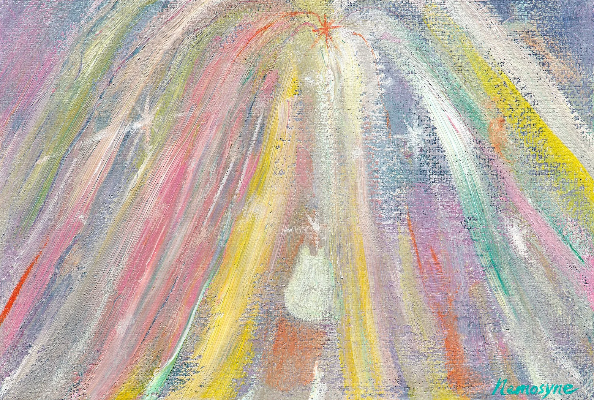 琉璃光02, 25x17cm, 壓克力顏料、畫布, 2026 / ( 私人收藏 )