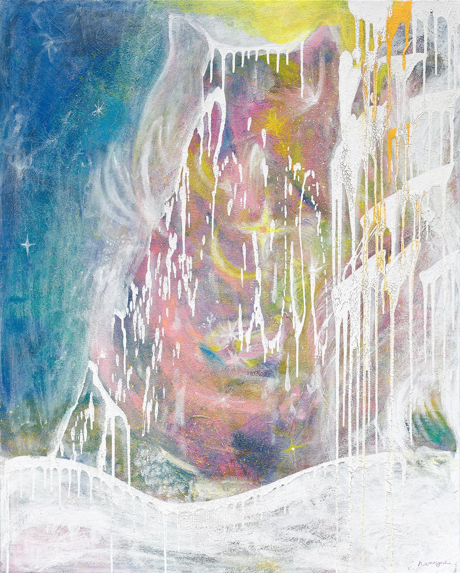 破曉, 100x80cm, 壓克力顏料、畫布, 2025