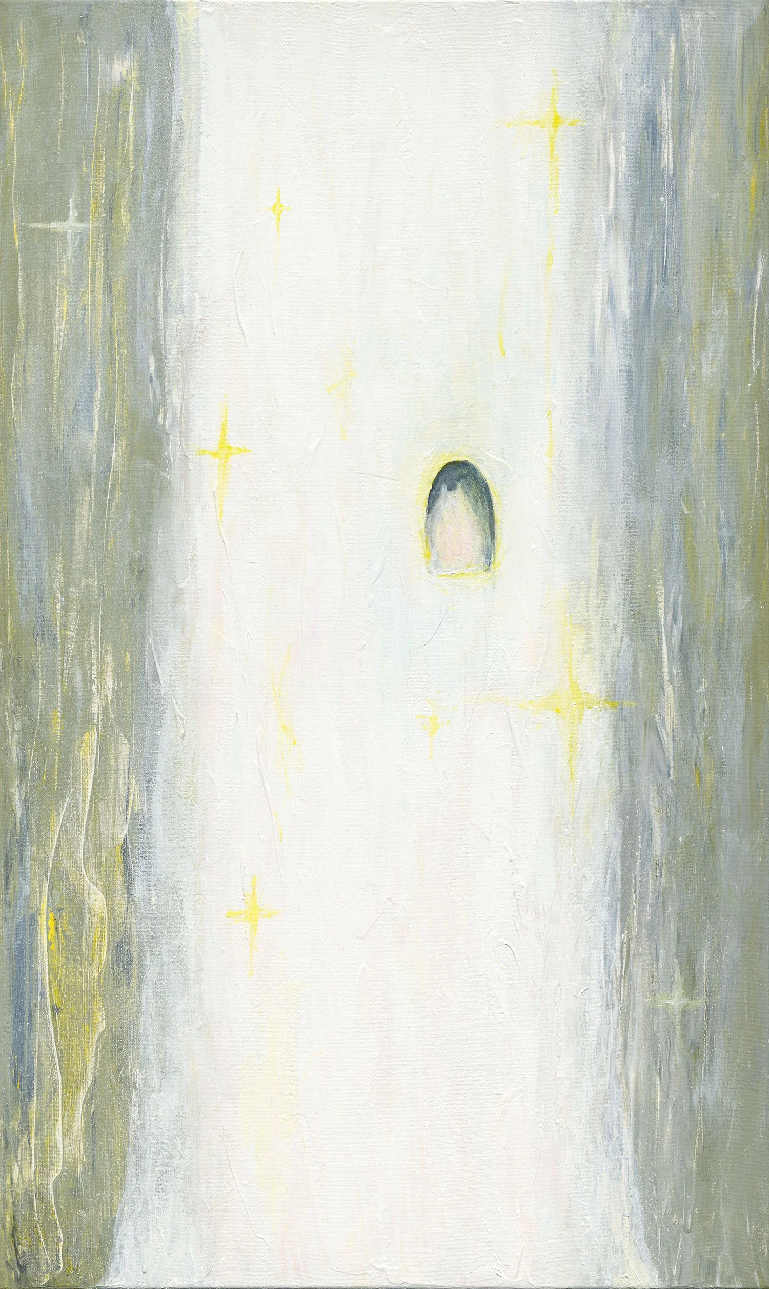 傾聽者, 120x72cm, 壓克力顏料、畫布, 2023