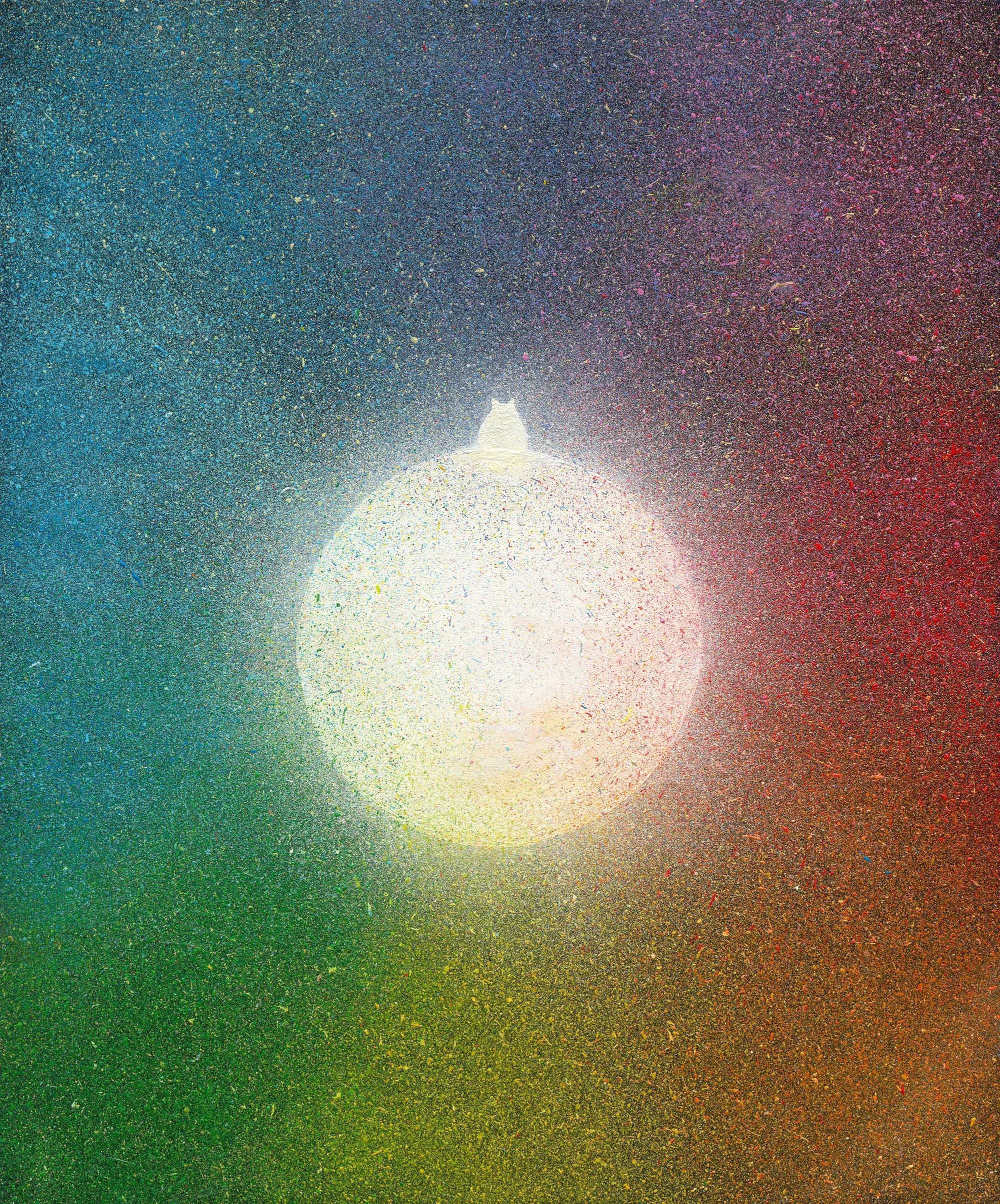內在力量, 45.5x38cm, 壓克力顏料、畫布, 2023 / ( 私人收藏 )