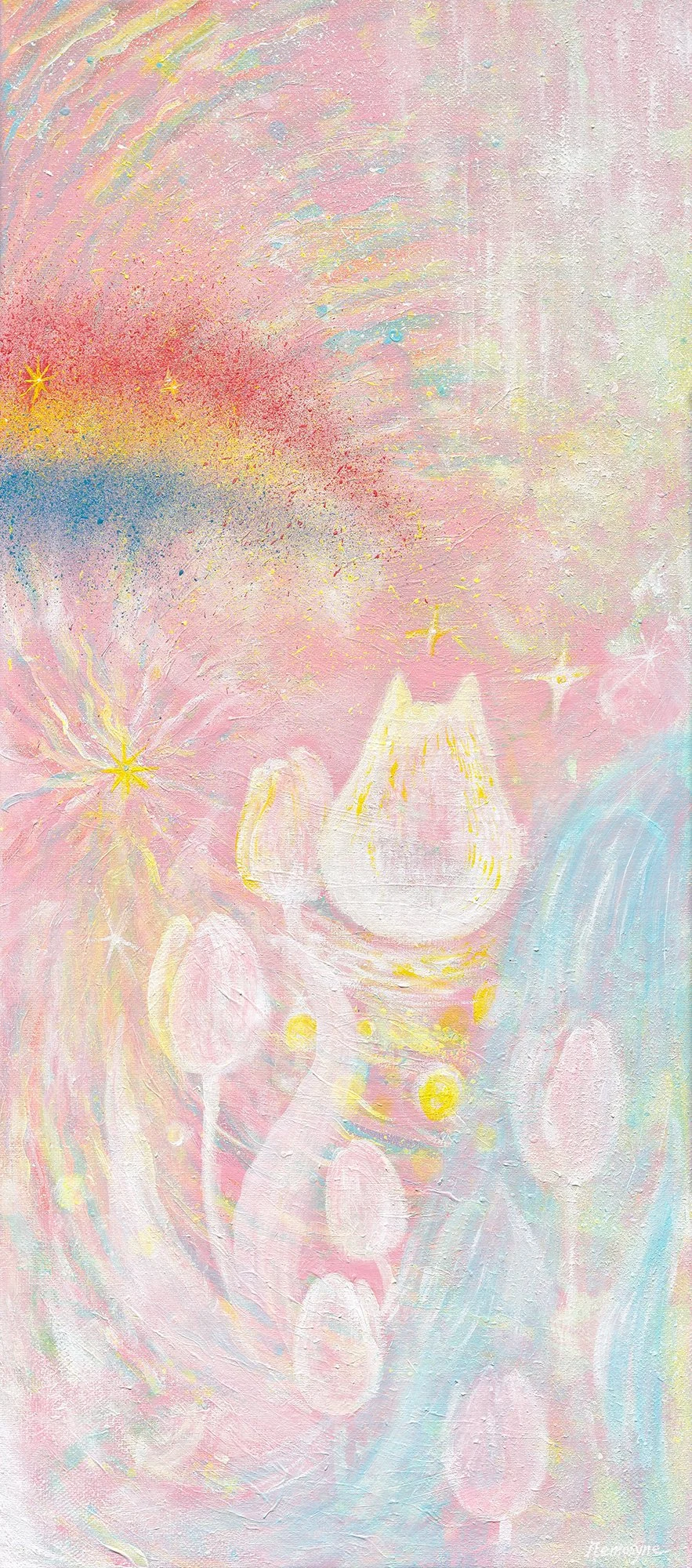 心靈花園, 90x40cm, 壓克力顏料、畫布, 2025