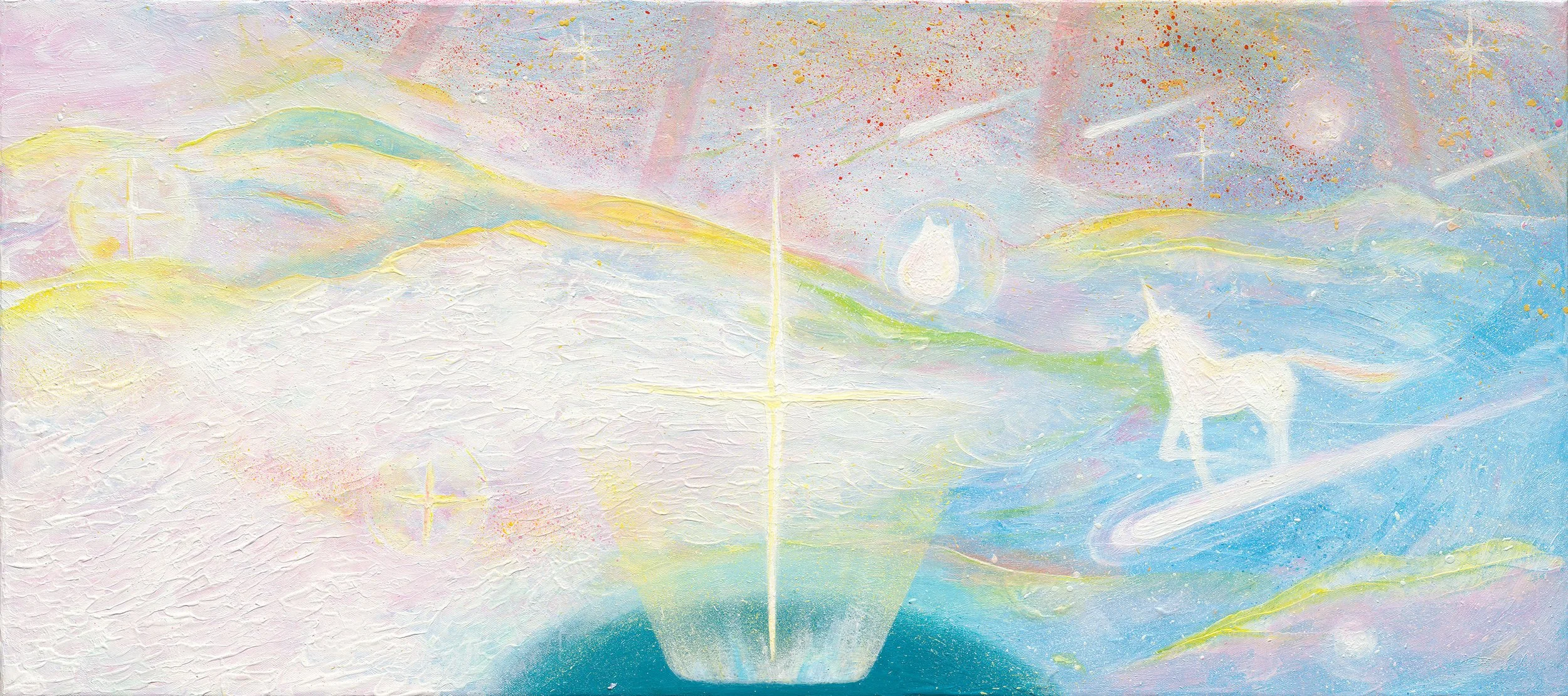 微風吹過, 90x40cm, 壓克力顏料、畫布, 2023