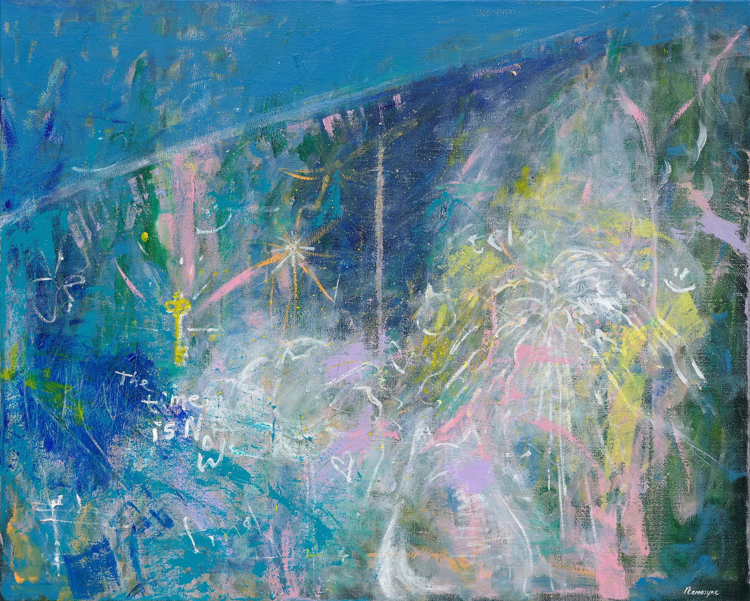 the time is now, 100x80cm, 壓克力顏料、畫布, 2025