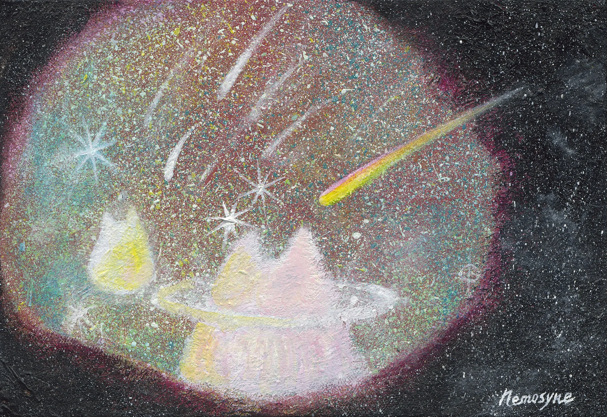 總會找到你, 25x17cm, 壓克力顏料、畫布, 2025 / ( 私人收藏 )